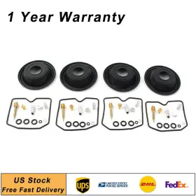Abcfiveus 750000780296 Carburetor Rebuild Kit Repair Vacuum Diaphragm For Suzuki Gsf600 S Bandit 4pcs