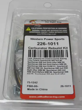 226-1011 All Balls Carburetor Carb Rebuild Repair Kit Polaris No 75-1442 #p6