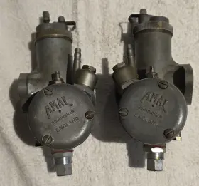 Amal 389/689 Monobloc Carbs Used Fitted To A 67 Bsa Lightning Mated Pair. See Photos