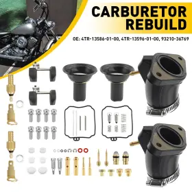 4tr135960100 Auxito For Yamaha 1998-16 V Star 650 Xvs650 Carburetor Intake Manifolds With Rebuild Kits