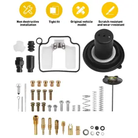 Hyqxlb-rebel250-85-16 Auxito 1-set Carburetor Rebuild Kit For Honda 1985-2016 Version Rebel 250/cmx 250/ca250