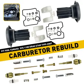 Hyqxlb-xvs1100-99-07 Auxito Fits Yamaha Xvs1100 1999-2007 V-star 1100 Xvs Carburetor Repair Diaphragm Kit