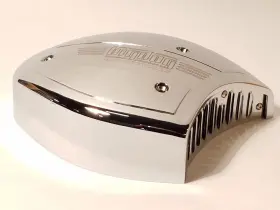 Bdm100-00166 Big Dog Chrome Factory Air Cleaner Cover With Logo Fits S&s Carburetor Super E