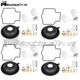 Bou3256520 Boutiquetrove 4 Pcs Carburetor Repair Kit Diaphragm Float For Kawasaki Zx6r Zx600 Zzr600