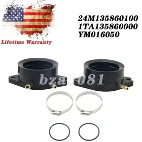 Bza1081 887878537230 2pcs Carburetor Intake Boot Joint For Yamaha Virago750 Xv 750 Xv700 Xv1100 Xv920