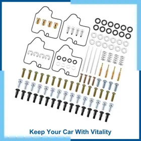 Carpopart 726215630848 Pack 4 Motorcycle Carburetor Repair Rebuild Kit Gaskets Jets For Yamaha Yzf R6