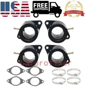 5g2-13586-02-00 Carprofixer 887878481731 5g2135860200 4 Carburetor Intake Manifoldboot Fit Yamaha Xj650 Xj750r Maxim Seca