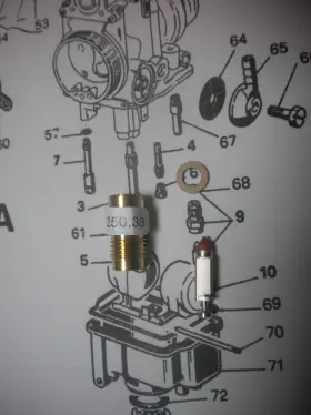 Dellorto 8945-250 Del Lorto Carburetor 250 Size Float Valve Assembly For Phm Series - New