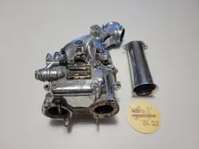 Dhla40 Dellorto Chrome Dual Throat Carburetor Shovelhead Intake Harley Davidson