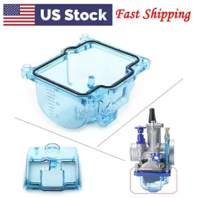 Dictorcoltdusa 210000590368 Transparent Blue Carburetor Bottom Float Bowl For Pwk Big Bore Carb 36 - 40mm Us