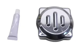 46-323 Doss Chrome Ribbed C.v Carburetor Top Cover Kit Nos 46-323 Doss Chrome Ribbed C.v Carburetor Top Cover Kit Nos