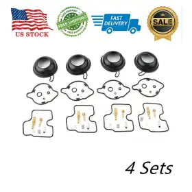 Efmotorshop 211311343094 4pcs Carburetor Rebuild Kit Diaphragm Rubber For Honda Vfr750f 1994-1997 1996