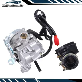 Gy016002 Eway 50cc Scooter Moped Gy6 18mm Carburetor 2-pin For Sunl Jcl Baja Roketa Qingqi Atv