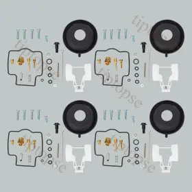 Zx7r For Ninja Zx750 Zx750p 4 Set Carburetor Repair Kit Carb Diaphragm Float Zx7 R 1989-2003