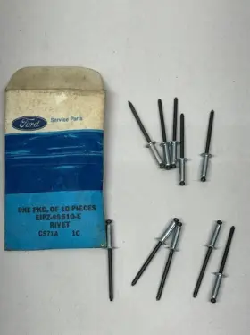 E1pz-9s510-e Ford Nos Rivets 10pc Choke Cap / Emissions Fasteners 1979 84 Oem