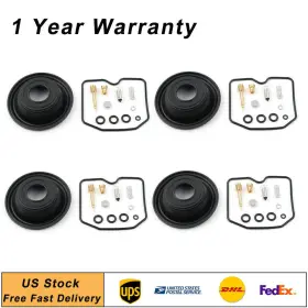 Goodpartscenterus 550741558105 4sets For Kawasaki Carburetor Carb Rebuild Repair Kit And Plunger Vacuum Diaphragm