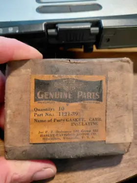 27410-39 Harley Nos Oem Davidson 10 Carburetor Insulating Gasket #27410-39 #1121-39