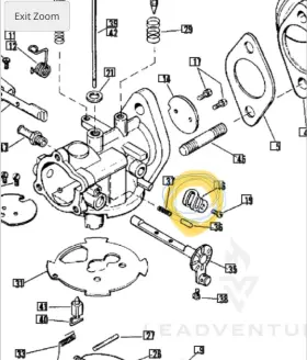 27341-71 Harley-davidson Bendix Carb Pump Lever