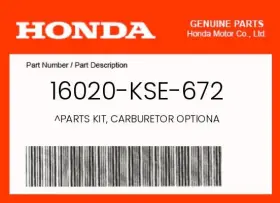 16020-kse-672 Honda Genuine Parts Kit Carburetor Optiona -
