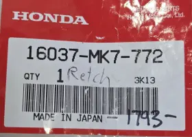 16037-mk7-772 Honda 1 New Genuine Vt1100c Cbr1000f Vt800c Valve Plate Set Oem