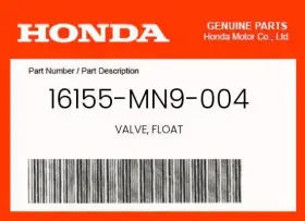 16155-mn9-004 Honda Genuine Valve Float -