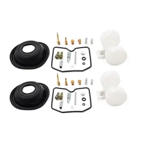 Hukyu 550742957709 2x Carburetor Carb Repair Kit Plunger Diaphragm For Kawasaki Kle400 500 1991-07