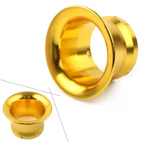 Hukyu 550748859137 Universal Gold Cnc 50mm Carburetor Air Inlet Tip Carb Vent Collar Horn Protector