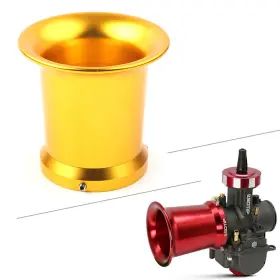 Hukyu 612041597243 55mm Gold Carburetor Air Filter Velocity Stacks Wind Horn Cup For Pwk 32/34mm