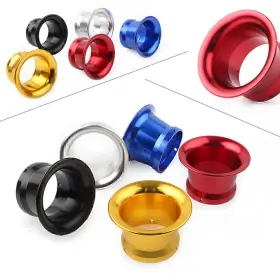 Hukyu 612047218821 Universal Red Cnc 50mm Carburetor Air Inlet Tip Carb Vent Collar Horn Protector