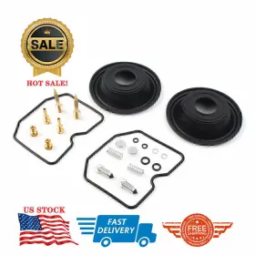 Hukyu-176yf086 Hukyu For En500c Vulcan 500 Ltd 96-09 Carburetor Rebuild Kit Diaphragm Plunger Rubber