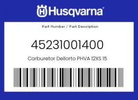45231001400 Husqvarna Genuine Carburetor Dellorto Phva 12xs 15 -