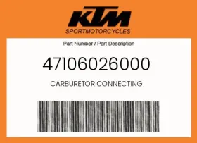 47106026000 Ktm Genuine Carburetor Connecting -
