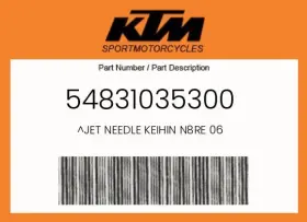 54831035300 Ktm Genuine Jet Needle Keihin N8re 06 -