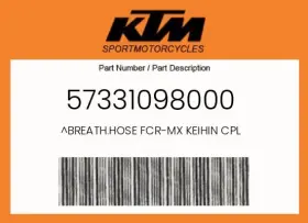 57331098000 Ktm Genuine Breath.hose Fcr-mx Keihin Cpl -