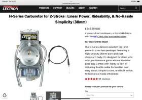 1451-hv Lectron H-series 38mm Carburetor From Yz125