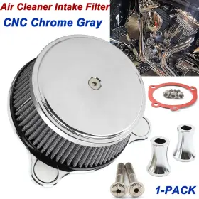 Mp09-le009-0032cgr Lenkdou Stage 1 Air Cleaner Intake Gray Filter Kit For Harley Touring Evo And Twin Cam