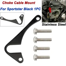 Mp10-005-0027bleus Lenkdou 1pc Black Carburetor Choke Cable Mount For Harley Sportster 883 1200 Twin Cam
