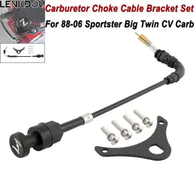 Mp10-005-0027blmt Lenkdou Cv Carb Carburetor Relocation Choke Cable Bracket Mount Set For Harley Sportster