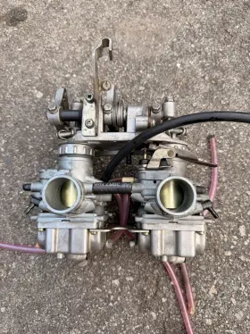 2v0-14101-00-00 Mikuni 1979 Rd400 Daytona Carburetors With Throttle And Injection Cables