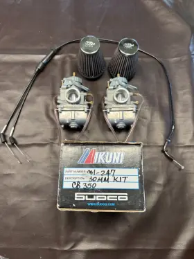 Ncs247 Mikuni Honda Cb350 Cl350 Vm30 30mm Carb Carburetor Kit Cables