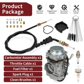 Moto1988 3130665 Carburetor With Throttle Cable Atv 500cc For Polaris Sportsman Worker 335 2wd/4wd