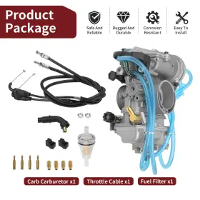 K5401-20119 Moto1988 Carb Carburetor W Throttle Cable Fuel Filter 2005 For Kawasaki Kx250f 54012-0138