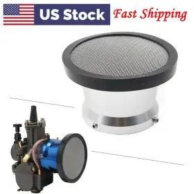 Motohij 336854146817 Silver Carburetor Air Filter Horn Cup With Net Funnel Velocity Stacks For Carb