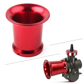 77usa Motorshop 550717231568 55mm Cnc Air Filter Velocity Stacks Wind Horn Cup Red Fit 32mm/34mm Carburetor