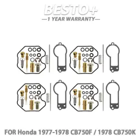 Btp1508p Munirater New 4 Carb Carburetor Rebuild Kit Fit For Honda 1977-1978 Cb750f / 1978 Cb750k