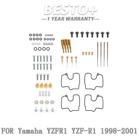 Btp252851p Munirater 1998-2001 For Yamaha Yzfr1 Yzf-r1 Carburetor Gaskets Jets Main Rebuild Kit