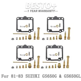S004-4 Munirater Fit For 81-83 Suzuki Gs650g And Gs650gl Gs 650g 4 X Carb Repair Rebuild Kit New