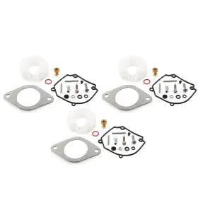 6h1-w0093-01-00 Oneclubaa 612073665521 3 X Carburetor Repair Kit For Yamaha Outboard 2t 75 80 90hp