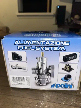 177.0093 Polini Yamaha Zuma Carburetor Kit Intake And Filter D.21mm Mbk Booster 50 Spirit