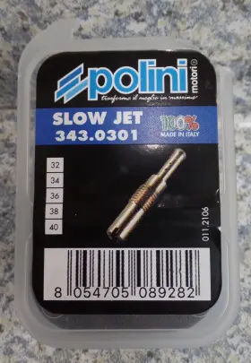 343.0301 Polini Set Of 5 Idle Slow Jet For 32 34 36 38 40 Cp Carburetor Brkn Box